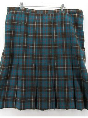VINTAGE Pendleton Skirt 26W Plus Wool Mac Kinnon Hunting Tartan Plaid